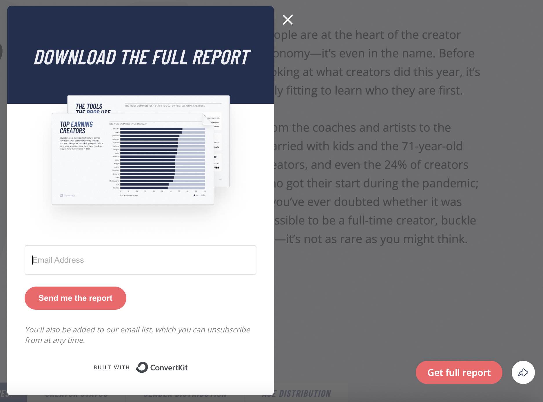 Lead-capture form from chatbot