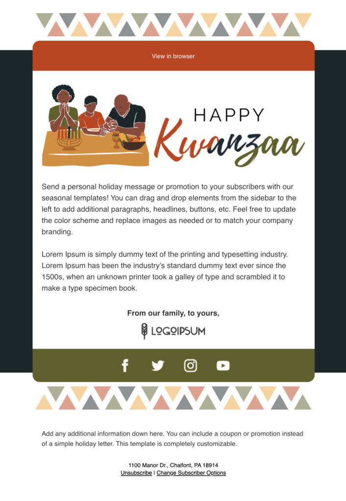 Kwanzaa email template